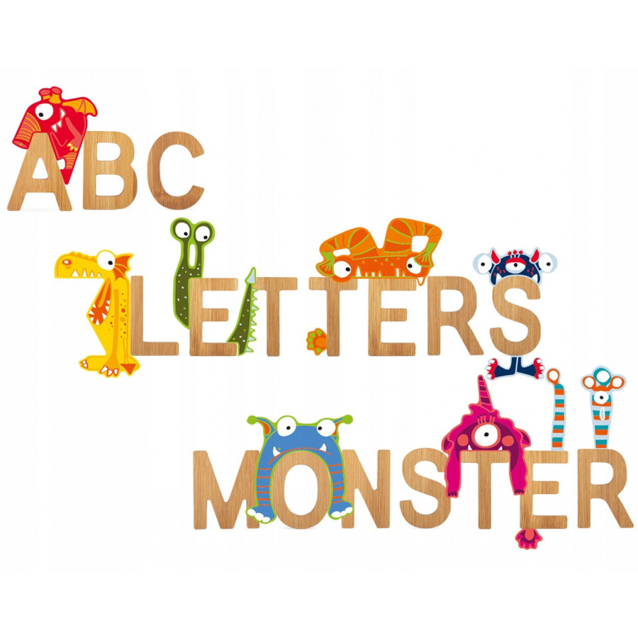 Bambusowy alfabet - literki na ścianę "E" 1 szt. / Small Foot Design