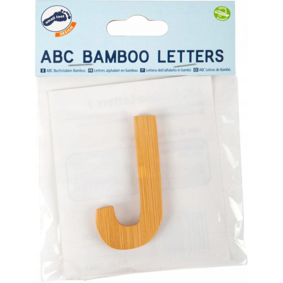 Bambusowy alfabet - literki na ścianę "T" 1 szt. / Small Foot Design