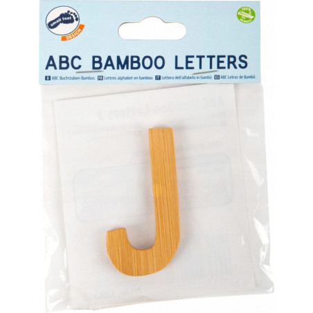 Bambusowy alfabet - literki na ścianę "J" 1 szt. / Small Foot Design
