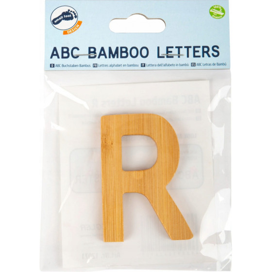 Bambusowy alfabet - literki na 艣cian臋 "R" 1 szt. / Small Foot Design