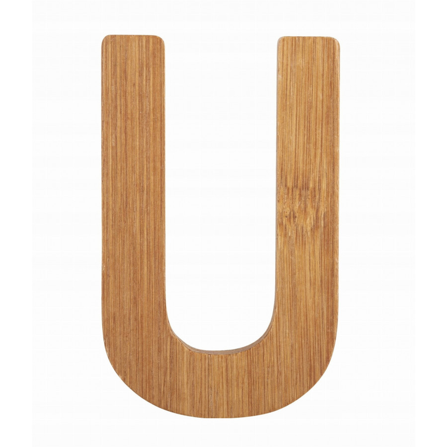 Bambusowy alfabet - literki na ścianę "U" 1 szt. / Small Foot Design