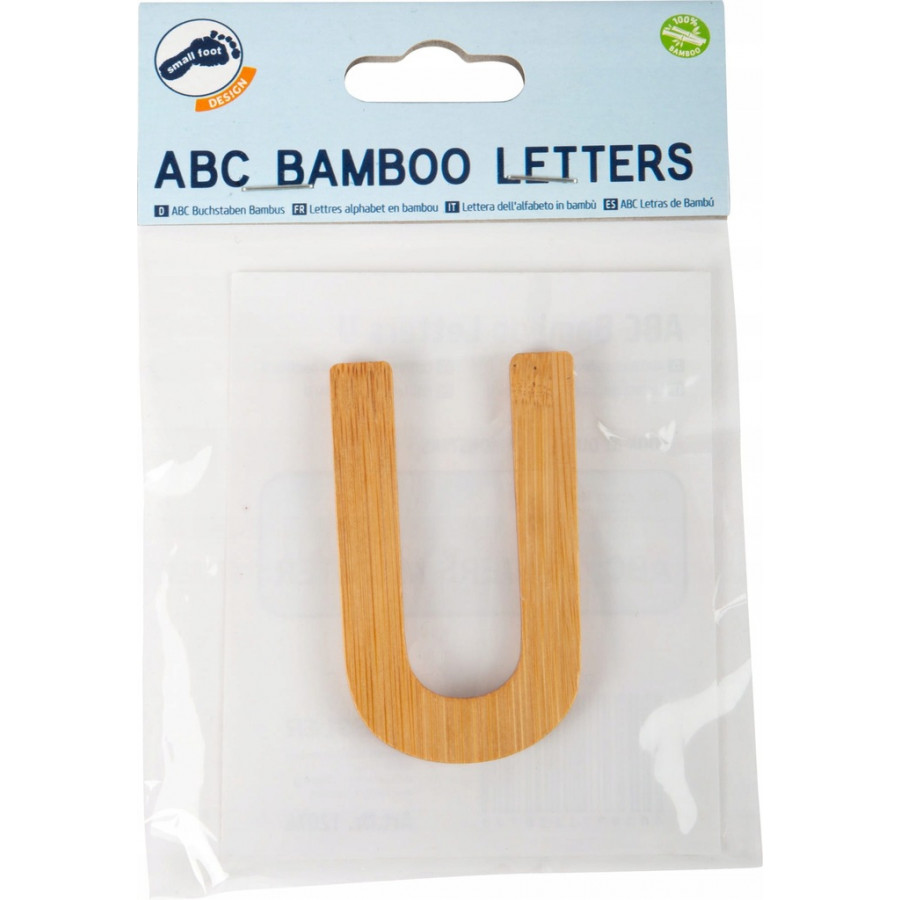 Bambusowy alfabet - literki na ścianę "U" 1 szt. / Small Foot Design