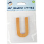 Bambusowy alfabet - literki na ścianę "U" 1 szt. / Small Foot Design