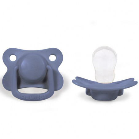 Smoczek uspokajający silikonowy 2pak 6m+ Powder Blue / Filibabba