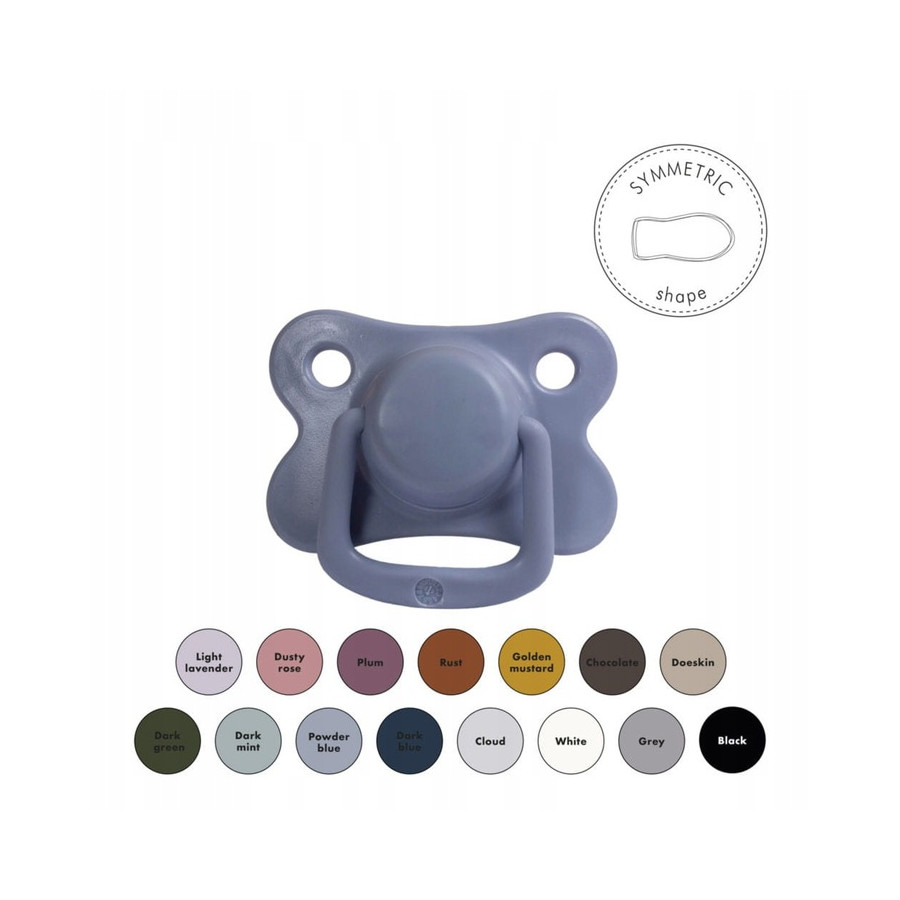 Smoczek uspokajający silikonowy 2pak 6m+ Powder Blue / Filibabba