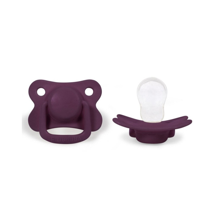 Smoczek uspokajający silikonowy 2pak 6m+ Plum / Filibabba Smoczek uspokajający silikonowy 2pak 6m+ Plum / Filibabba