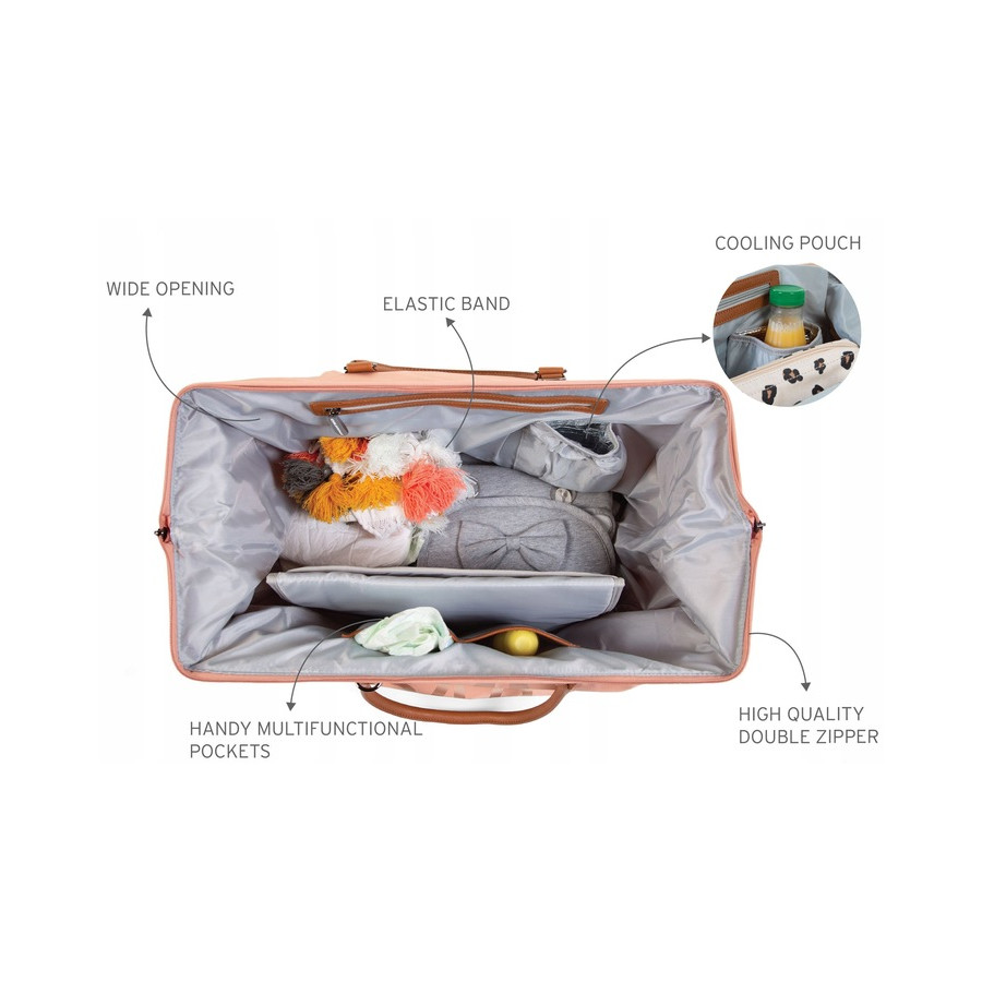 Torba Mommy Bag Różowa / Childhome