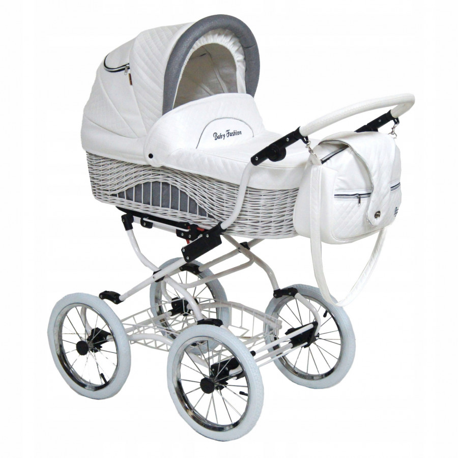 Retro wózek dziecięcy 2w1 Scarlett BW6 / Baby Fashion