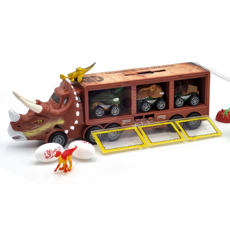 Ciężarówka Dino z wyrzutnią i samochodzikami / Woopie
