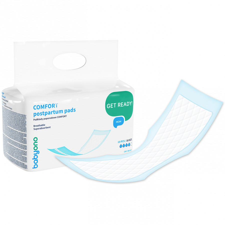 Podkłady poporodowe Comfort 10 szt. / Babyono Podkłady poporodowe Comfort 10 szt. / Babyono