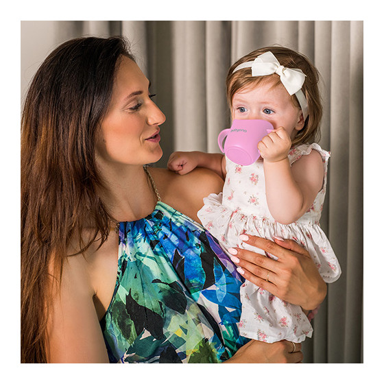 Ergonomiczny kubek treningowy Flow Różowy / Babyono