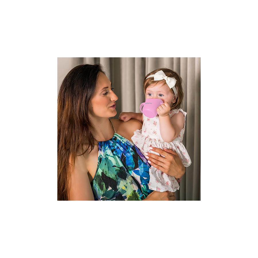 Ergonomiczny kubek treningowy Flow Różowy / Babyono