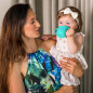 Ergonomiczny kubek treningowy Flow Zielony / Babyono
