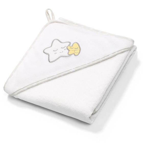Ręcznik z kapturkiem 85x85 cm Biały / Babyono