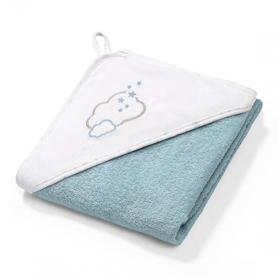 Ręcznik z kapturkiem 85x85 cm Niebieski / Babyono