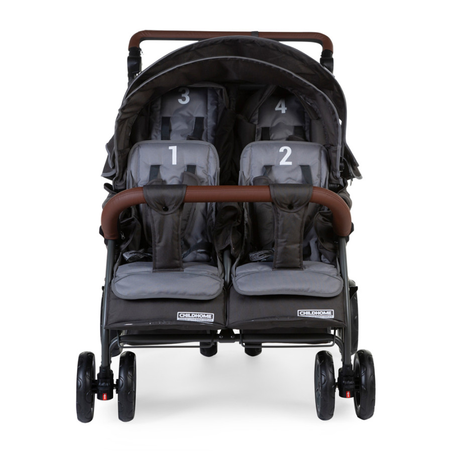 Wózek 4-osobowy do żłobka Quadruple Autobrake / Childhome