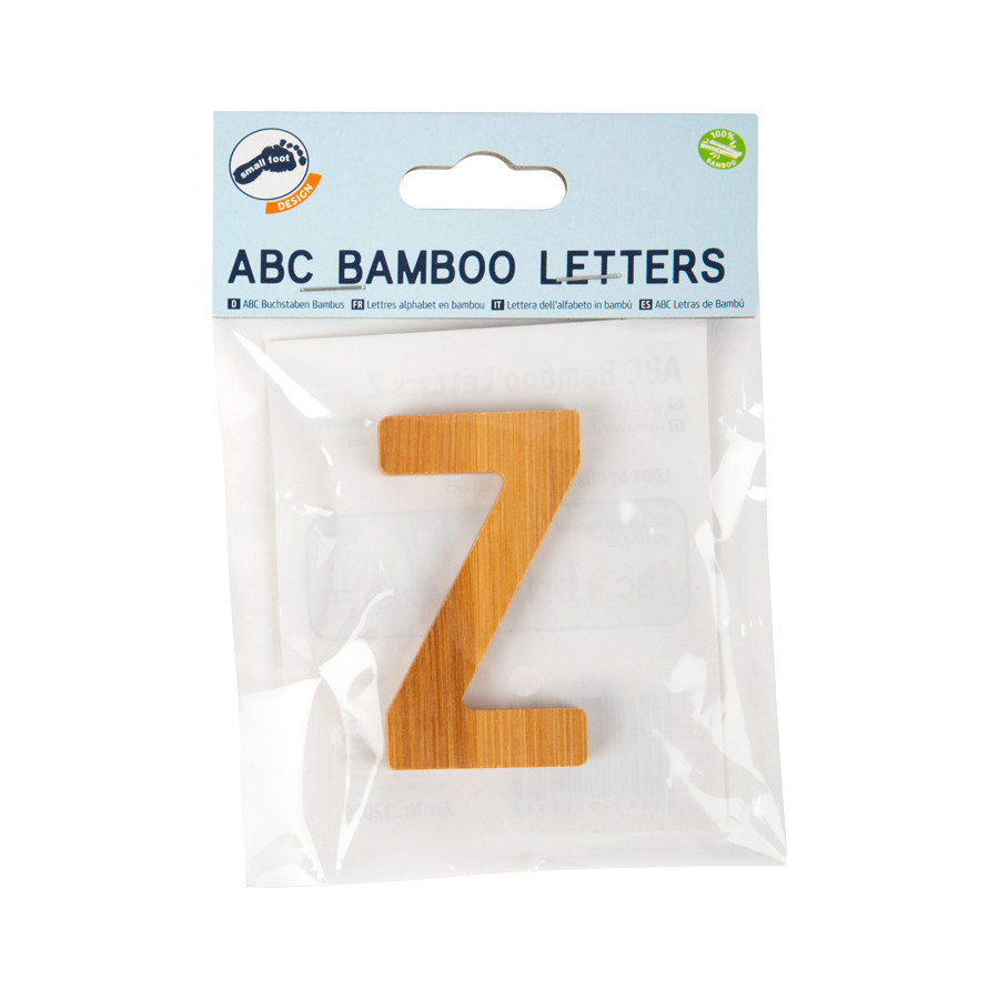Bambusowy alfabet - literki na ścianę "Z" 1 szt. / Small Foot Design