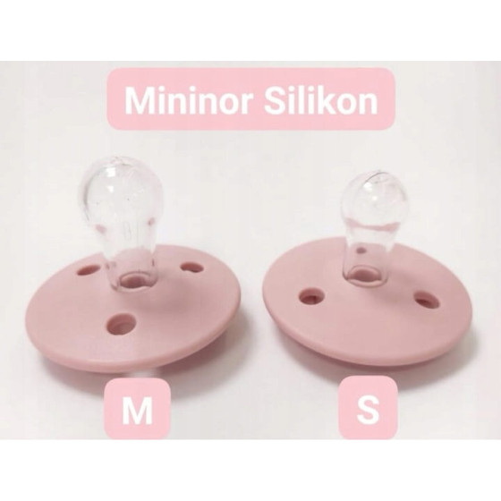 Smoczek uspokajający okrągły silikonowy 0m+ Rhubarb / Mininor