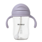 Bidon - niekapek ze słomką tritanowy 330 ml Lilac flower / Mininor Bidon - niekapek ze słomką tritanowy 330 ml Lilac flower / Mininor