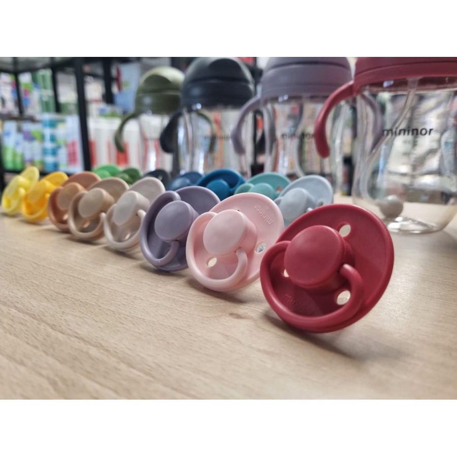Smoczek uspokajający okrągły silikonowy 2pak 6m+ M Blossom / Mininor