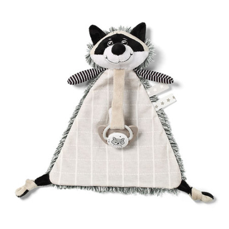 Przytulanka z zawieszką do smoczka Racoon Rocky / Babyono