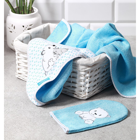 Myjka do kąpieli bambusowa Niebieska / Babyono