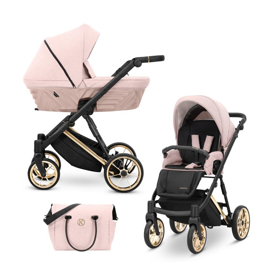 Wózek dziecięcy 2w1 Ivento Złoty Smoky Pink / Kunert