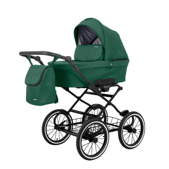 Retro wózek dziecięcy 2w1 Romantic Zielony / Kunert