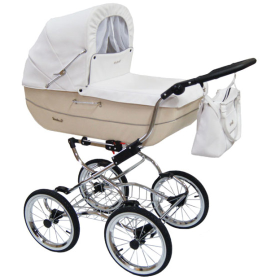 Retro wózek dziecięcy 2w1 Renee Ecru / Baby Fashion