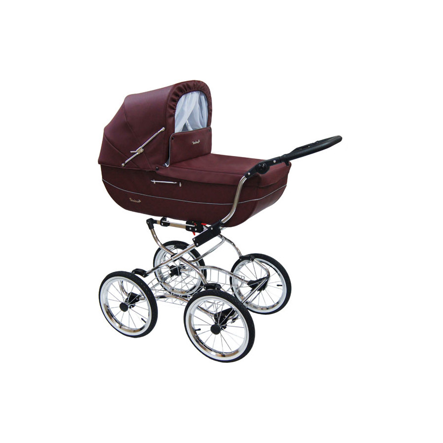 Retro wózek dziecięcy 2w1 Renee Bordowy / Baby Fashion