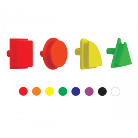 Geometryczne elementy do tablicy STEM 256 el. 8 kol. / Masterkidz