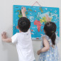 Tablica edukacyjna z magnetyczną mapą świata / Viga