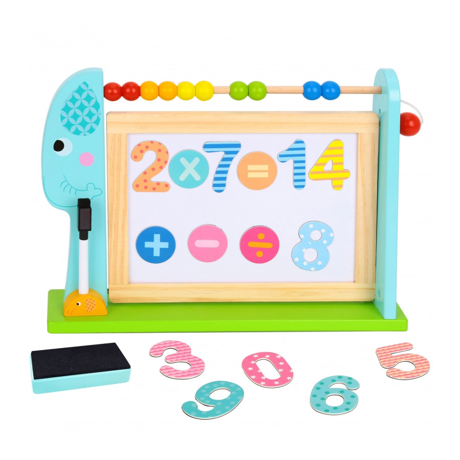 Edukacyjna tablica + 18 magnetycznych elementów / Tooky toy