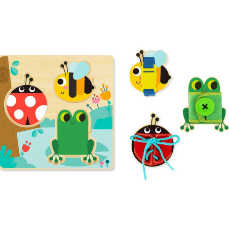 Tablica edukacyjna Sznurek Guzik Klamerka / Tooky toy