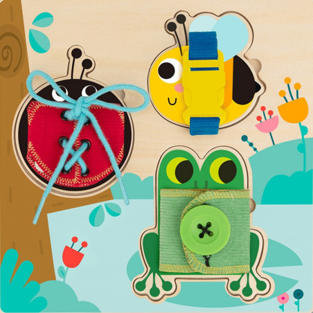 Tablica edukacyjna Sznurek Guzik Klamerka / Tooky toy