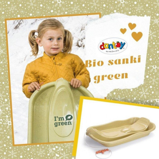 Sanki z trzciny cukrowej Zielone BIOplastik / Dantoy