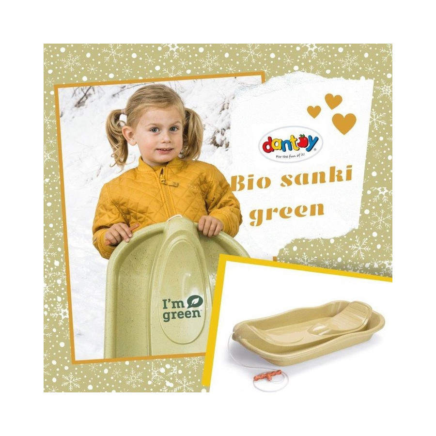 Sanki z trzciny cukrowej Zielone BIOplastik / Dantoy