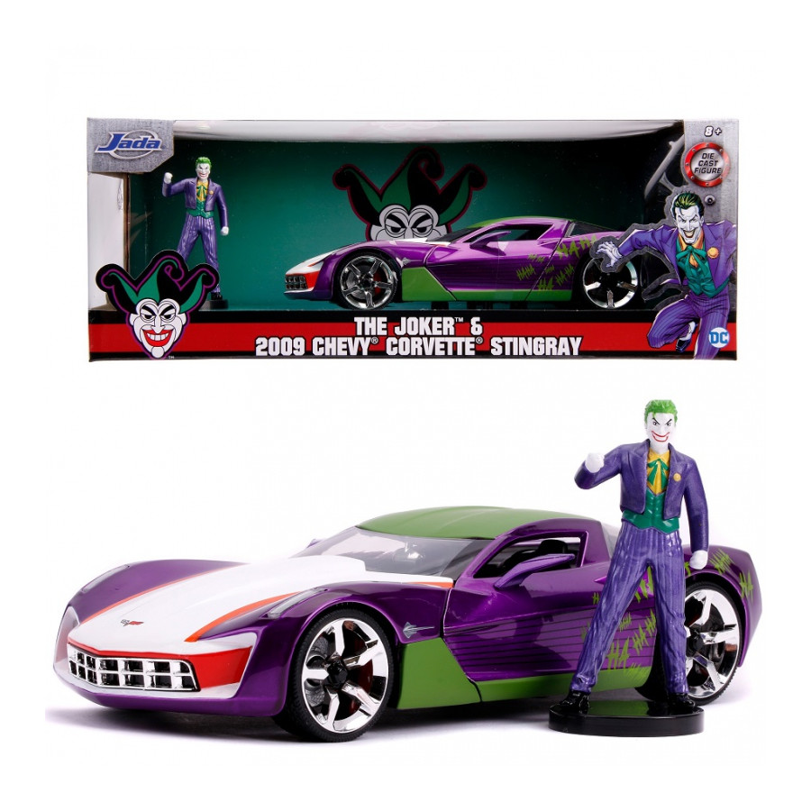 Samochód Chevy Corvette Stingray + figurka Joker / Jada