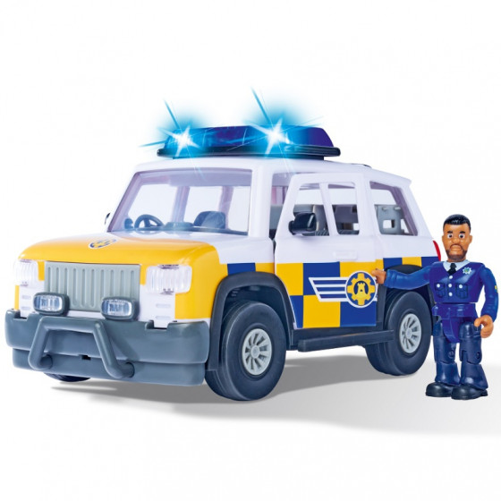 Jeep policyjny + Figurka Malcolma Stra偶ak Sam / Simba