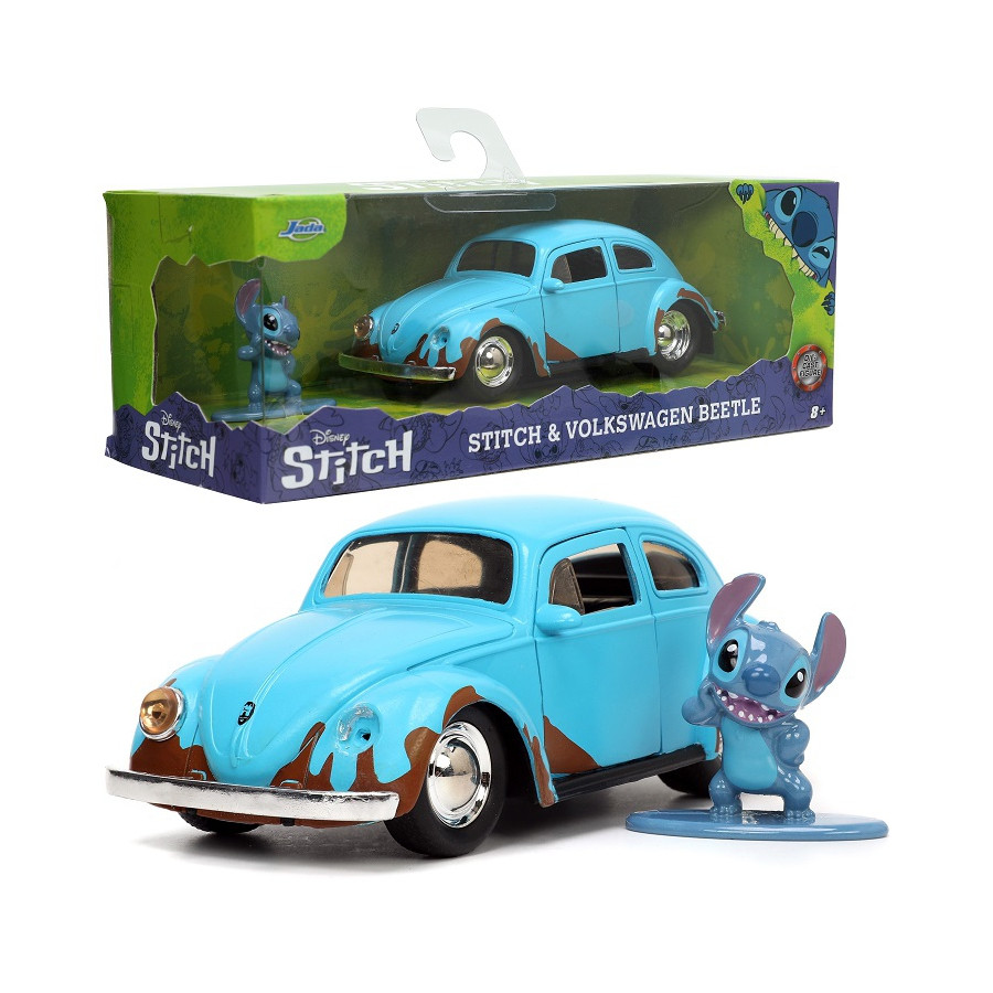 Samochód Lilo Volkswagen Beetle Stitch + Figurka / Jada
