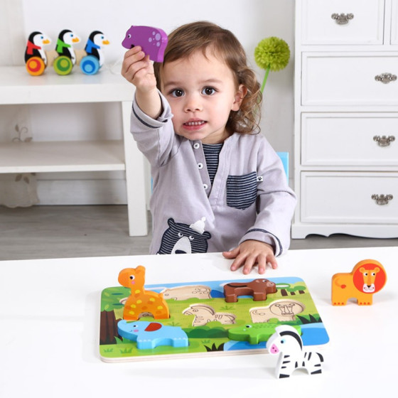 Gruba ukÅ‚adanka 3D zwierzÄ™ta montessori 7 el. / Tooky toy