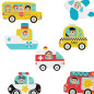 Układanka pojazdy 7 el. / Tooky toy Układanka pojazdy 7 el. / Tooky toy