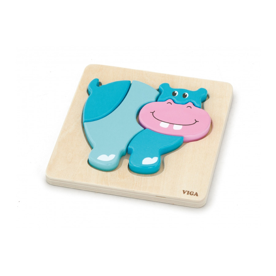 Pierwsze puzzle maluszka Hipopotam 5 el. / Viga