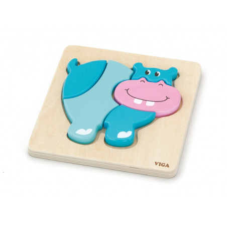 Pierwsze puzzle maluszka Hipopotam 5 el. / Viga
