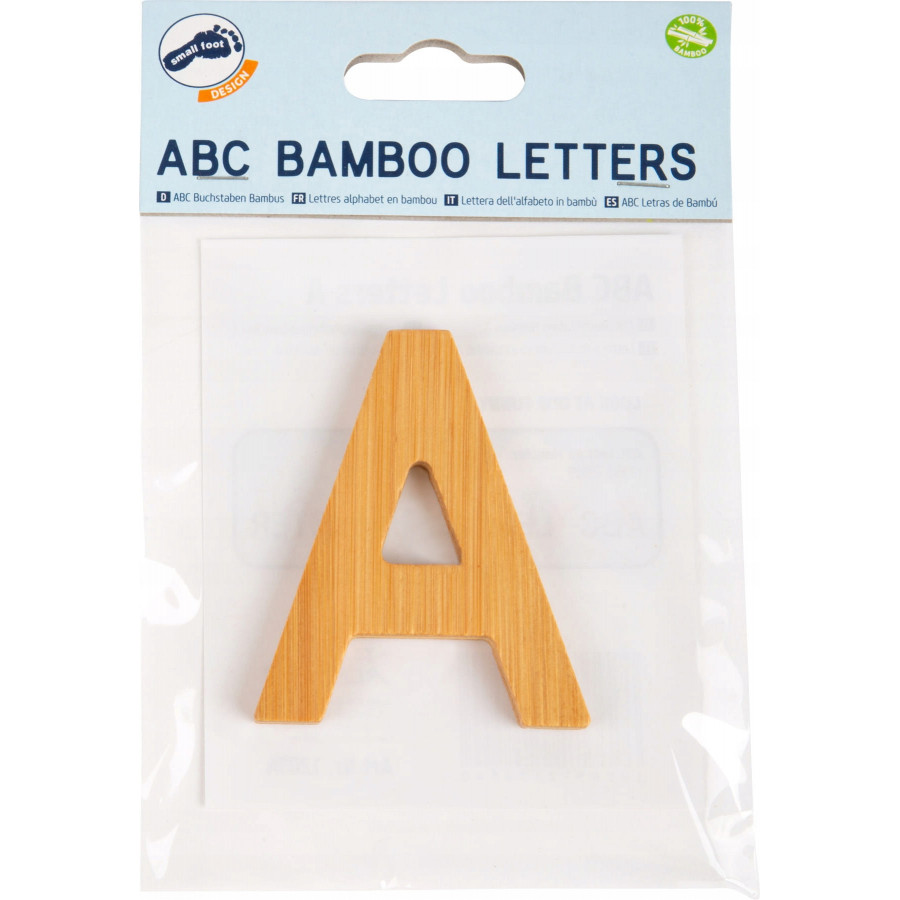Bambusowy alfabet - literki na ścianę "A" 1 szt. / Small Foot Design