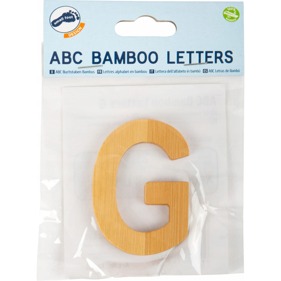 Bambusowy alfabet - literki na ścianę "G" 1 szt. / Small Foot Design