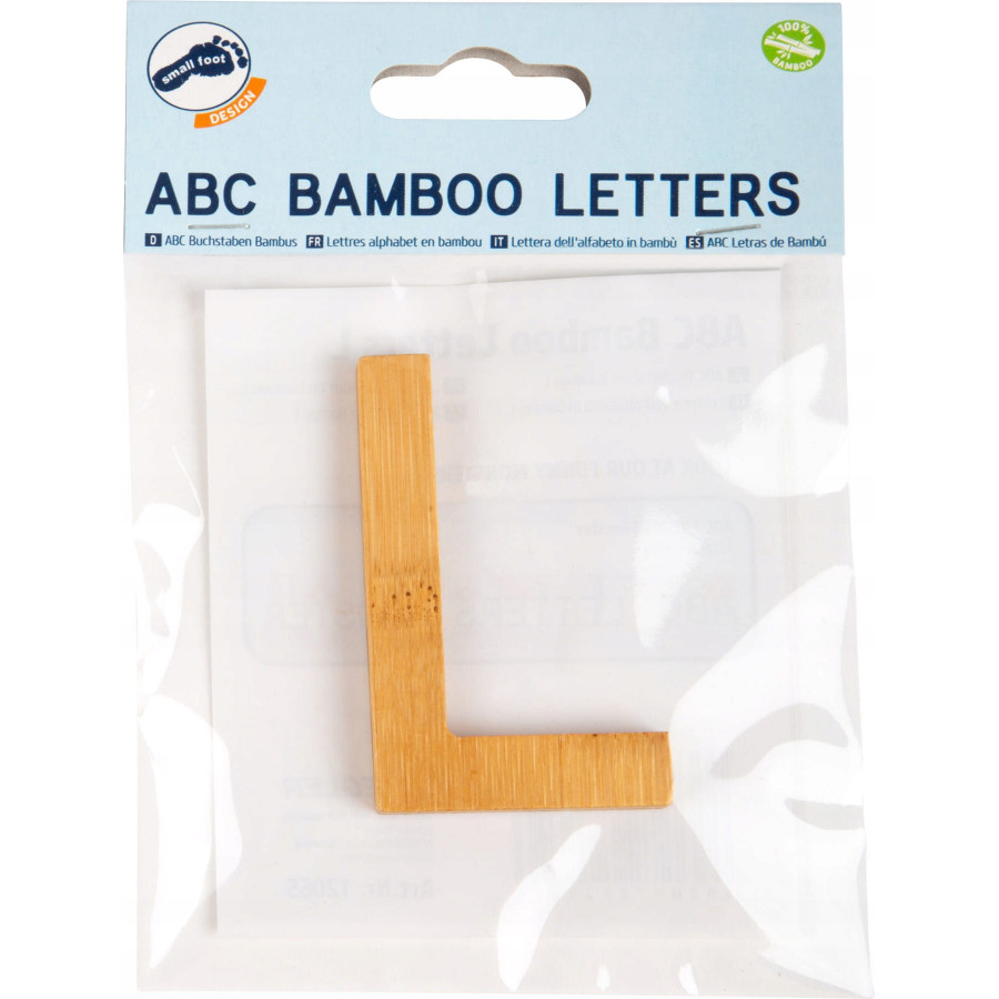 Bambusowy alfabet - literki na ścianę "L" 1 szt. / Small Foot Design