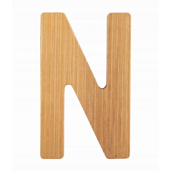 Bambusowy alfabet - literki na 艣cian臋 "N" 1 szt. / Small Foot Design