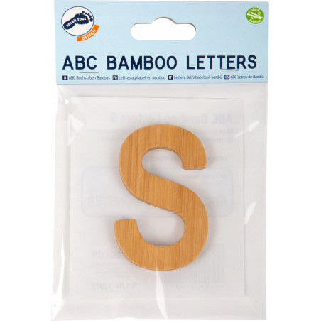 Bambusowy alfabet - literki na ścianę "S" 1 szt. / Small Foot Design