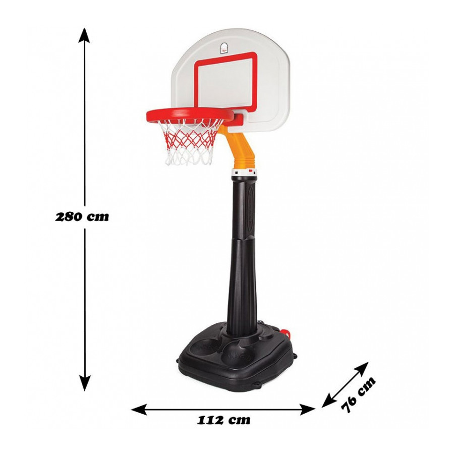 Duża koszykówka regulowana 280 cm do prawdziwej piłki / Woopie